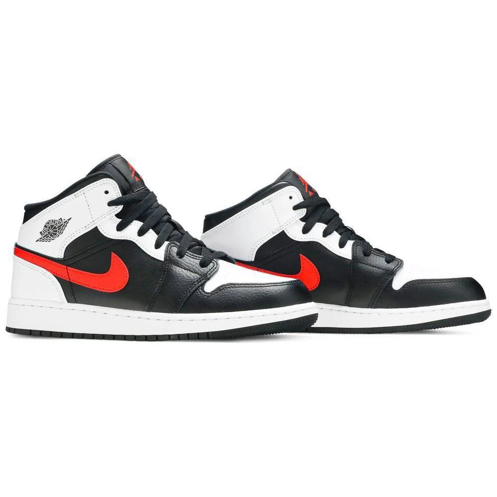 Air Jordan 1 Mid 'Black Chile Red White' (GS) - Image 5