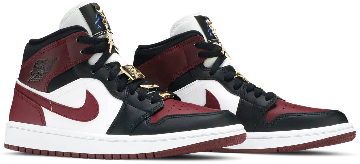 Air Jordan 1 Mid SE 'Black Dark Beetroot' (Women's) - Image 5