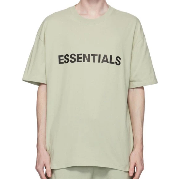 FEAR OF GOD ESSENTIALS 3D Silicon Applique Boxy T-Shirt - Sage - Image 2
