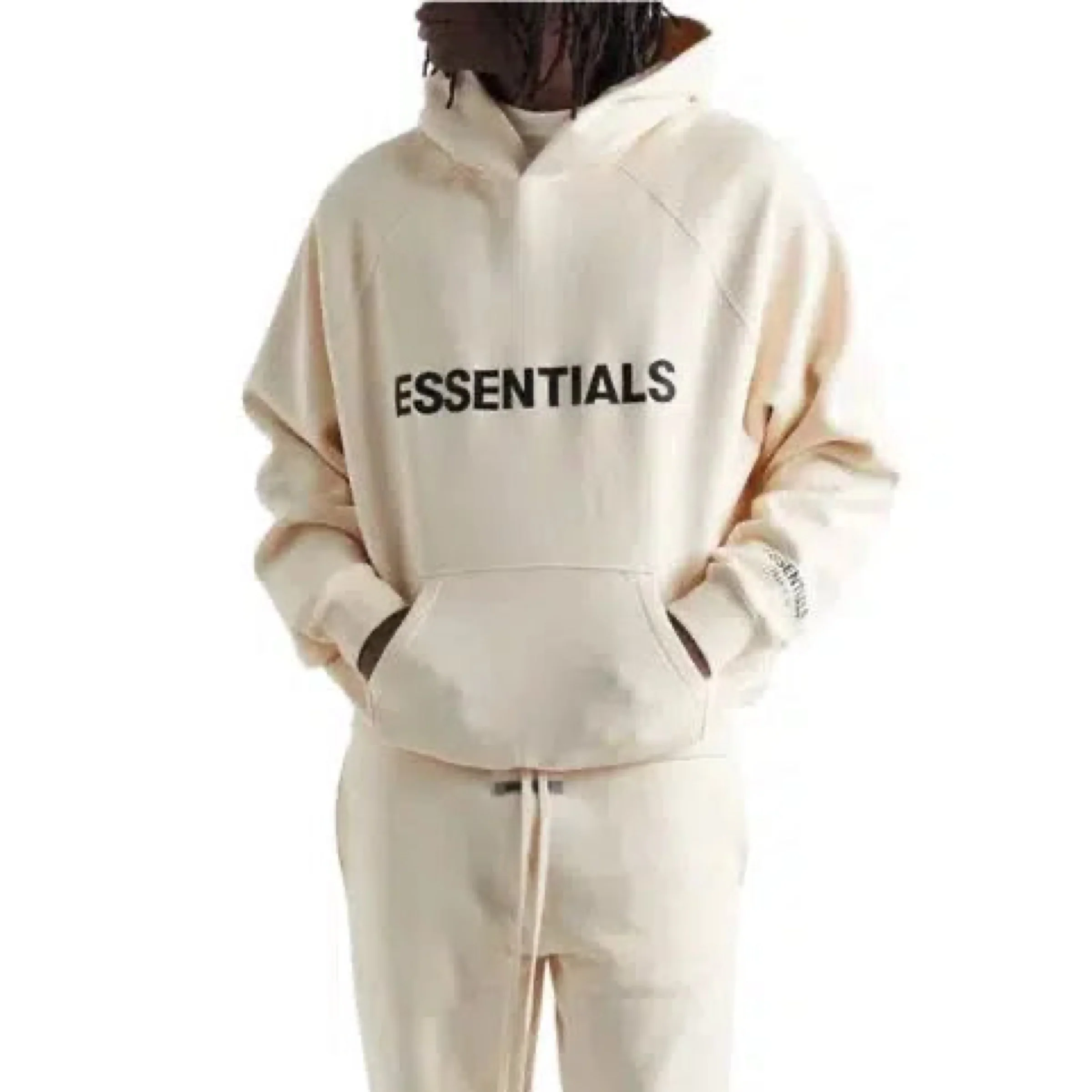 FEAR OF GOD ESSENTIALS 3D Silicon Applique Hoodie - Cream - Image 2