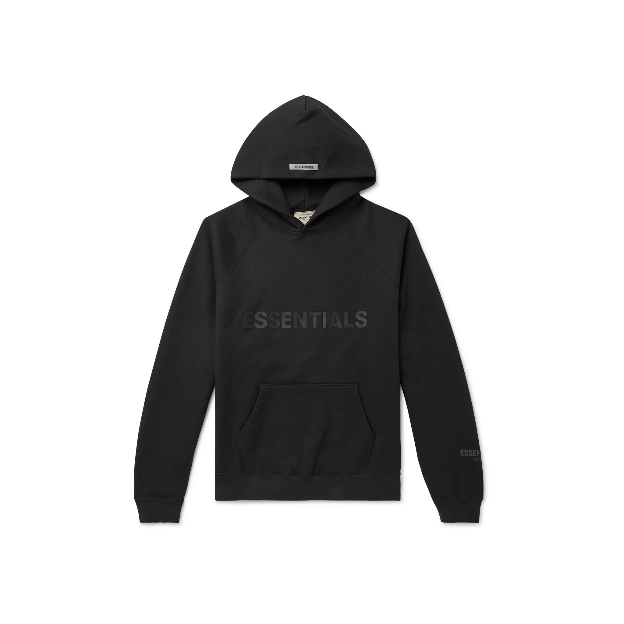 FEAR OF GOD ESSENTIALS 3D Silicon Applique Pullover Hoodie - Black - Image 4
