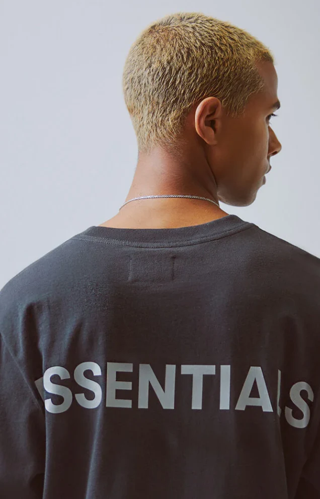 FEAR OF GOD ESSENTIALS 3M Logo Boxy T-Shirt - Black/White - Image 5