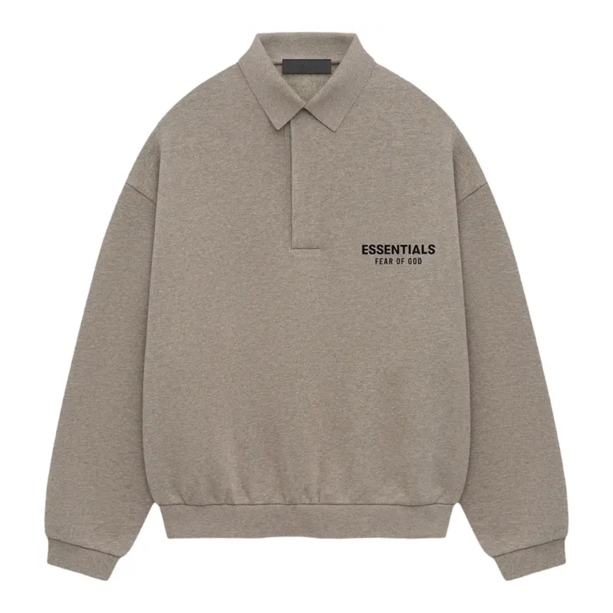 FEAR OF GOD ESSENTIALS Fleece Polo - Dark Heather Grey (Holiday 2024)