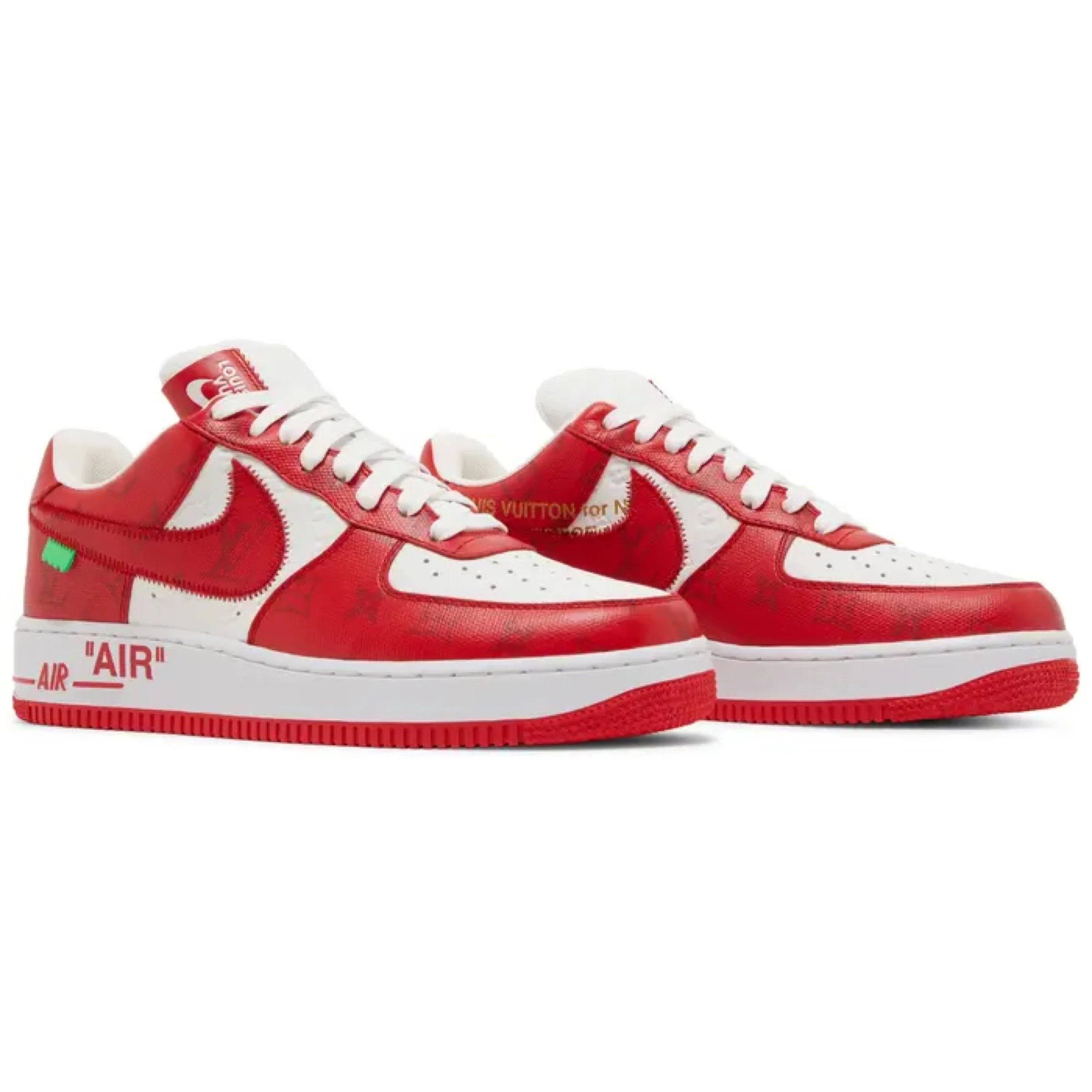 Louis Vuitton x Nike Air Force 1 Low By Virgil Abloh 'White Red' - Image 5