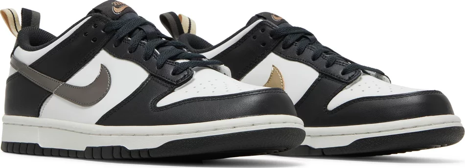 Nike Dunk Low 'Black White Metallic' (GS) - Image 5
