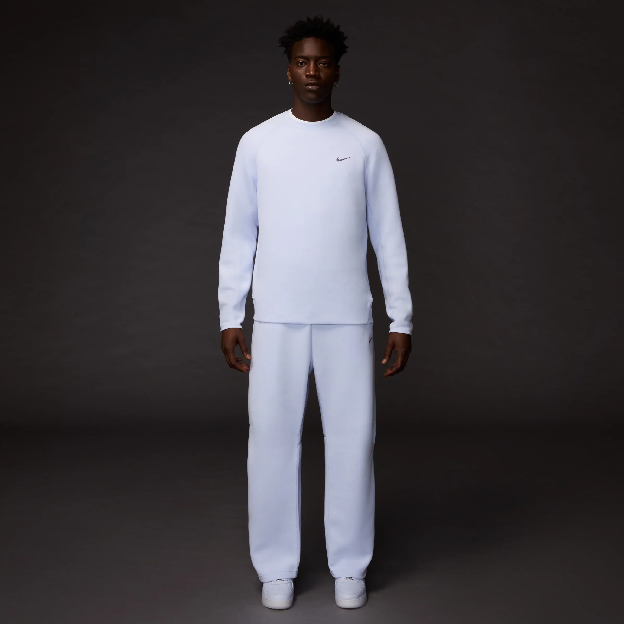 Nike x NOCTA Tech Fleece Crew - Palest Purple - Image 2