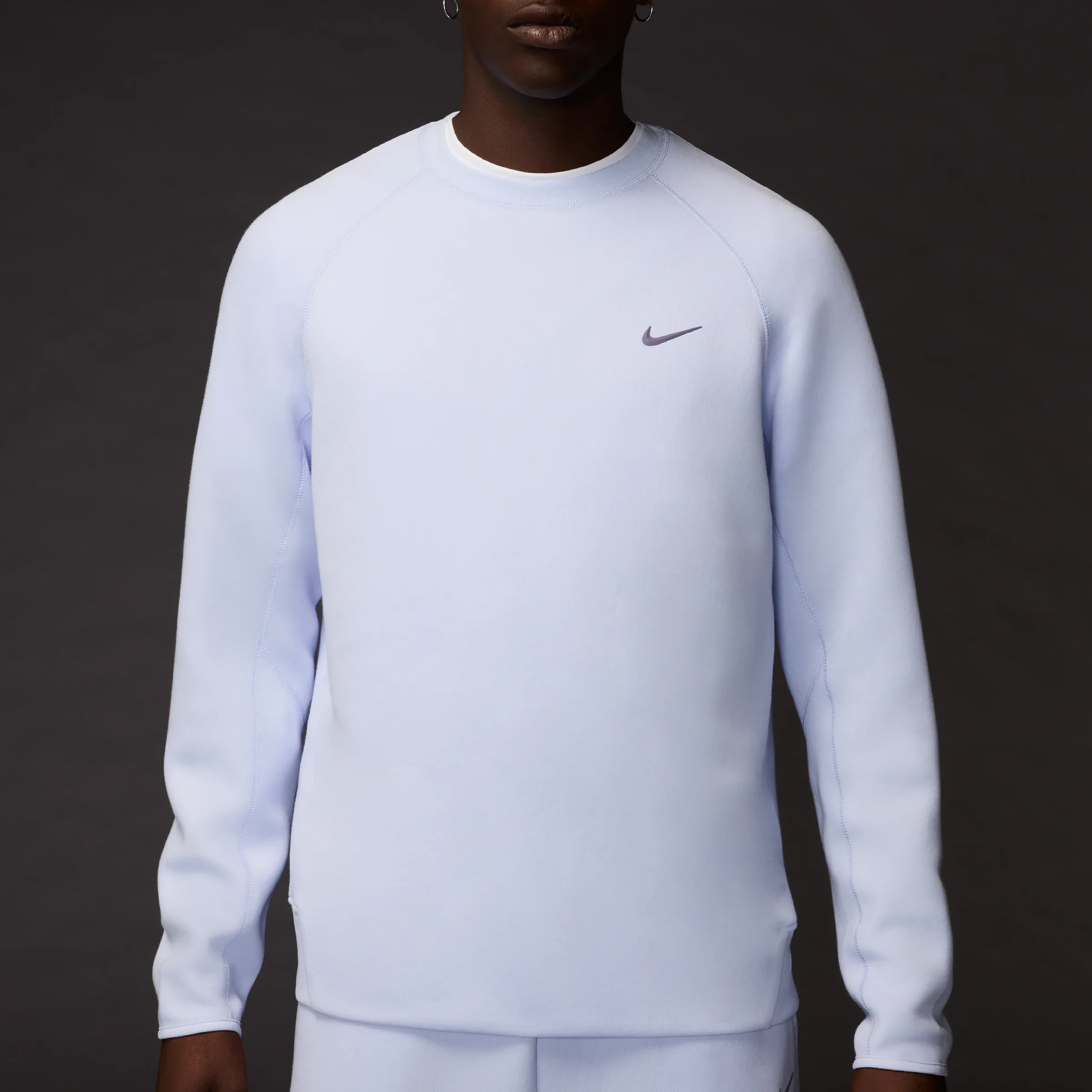 Nike x NOCTA Tech Fleece Crew - Palest Purple - Image 3