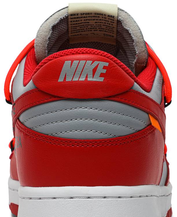 Off-White x Nike Dunk Low 'University Red' - Image 6