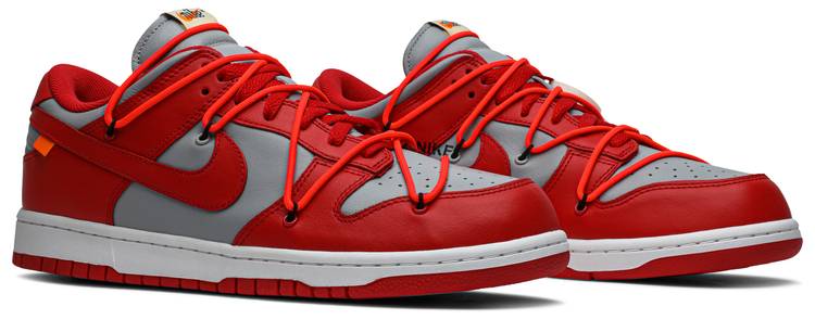 Off-White x Nike Dunk Low 'University Red' - Image 8