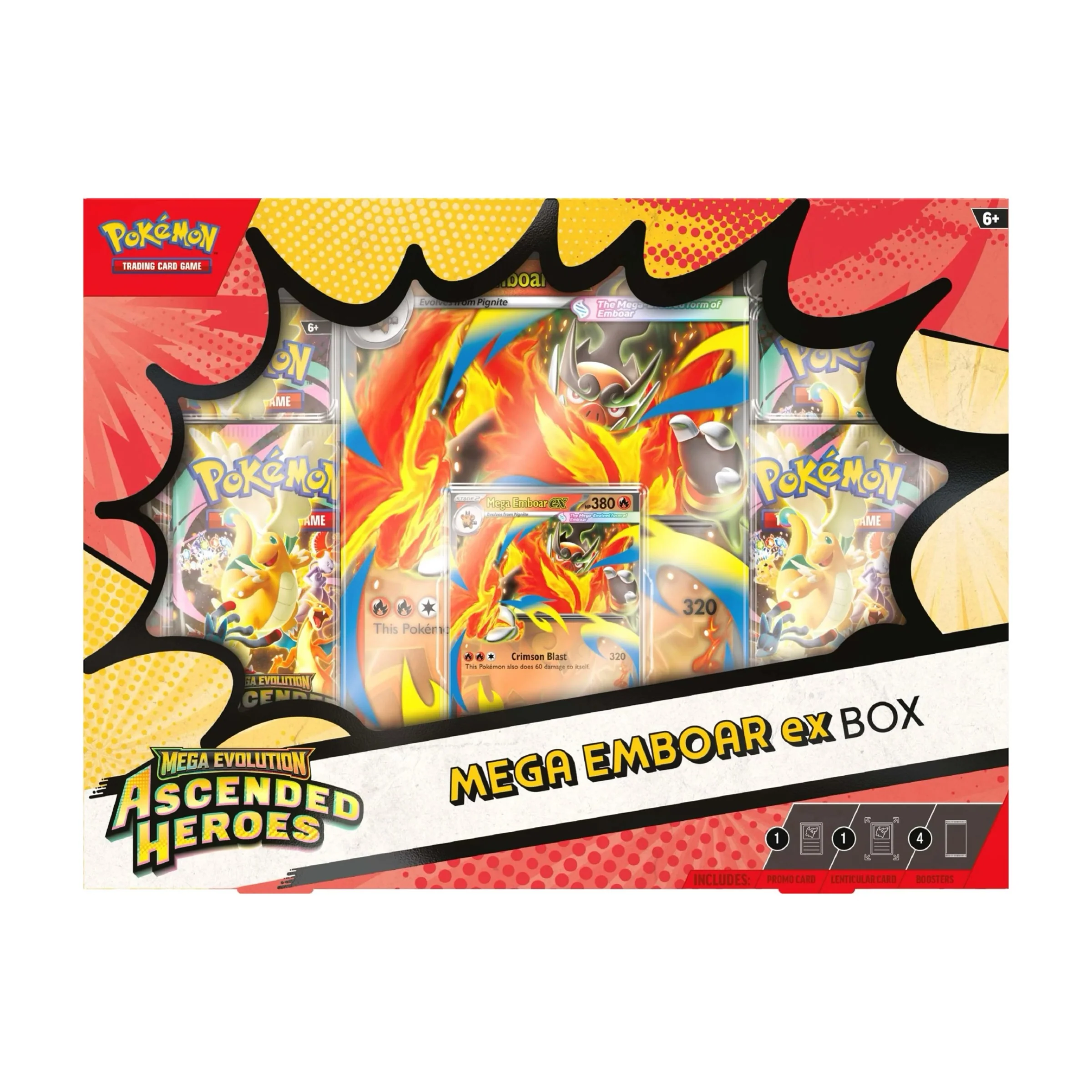 Pokemon TCG Mega Evolution - Ascended Heroes Mega Emboar ex / Mega Feraligatr ex / Mega Meganium ex Box - Image 2