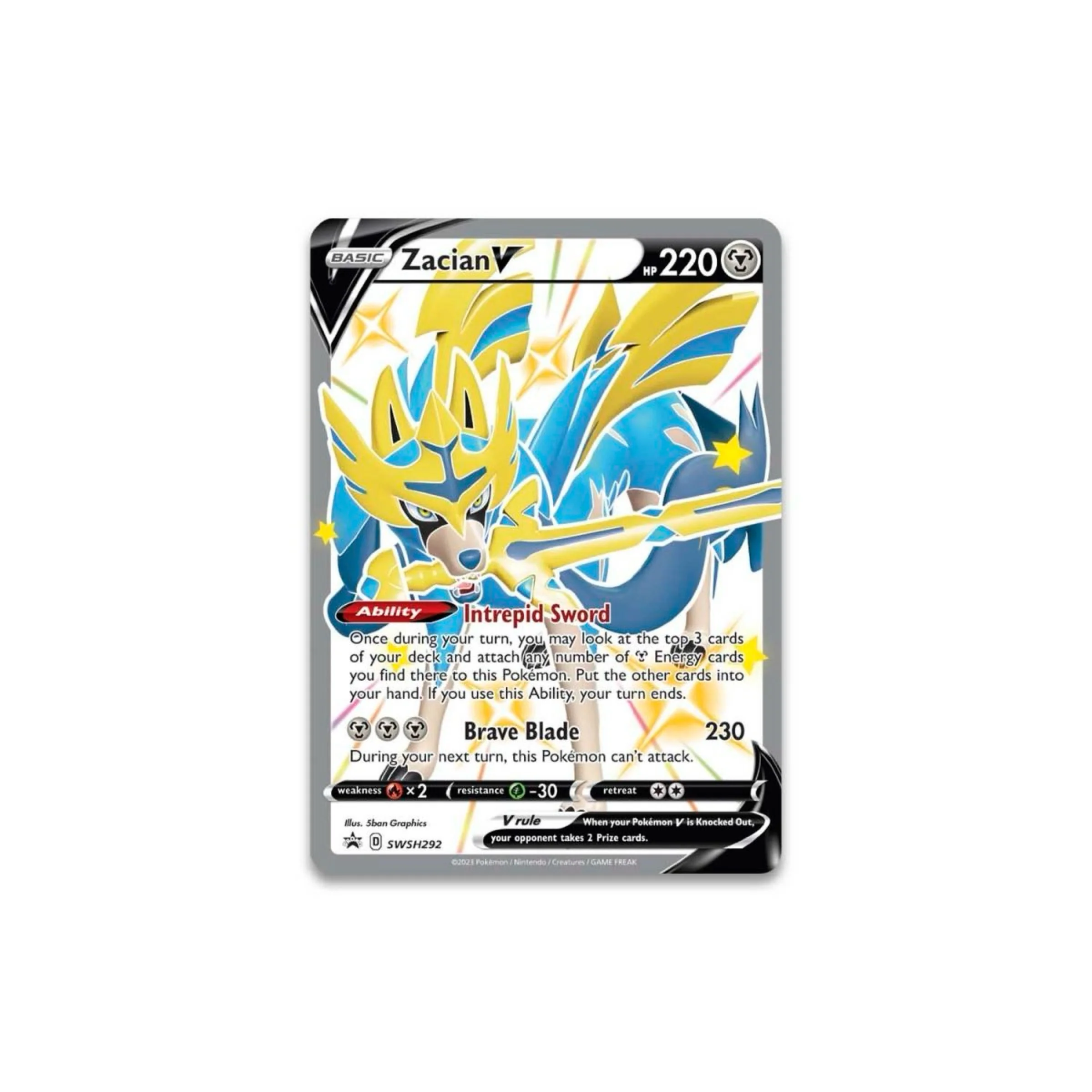 Pokemon TCG Sword & Shield - Crown Zenith Shiny Zacian Premium Figure Collection Box - Image 3
