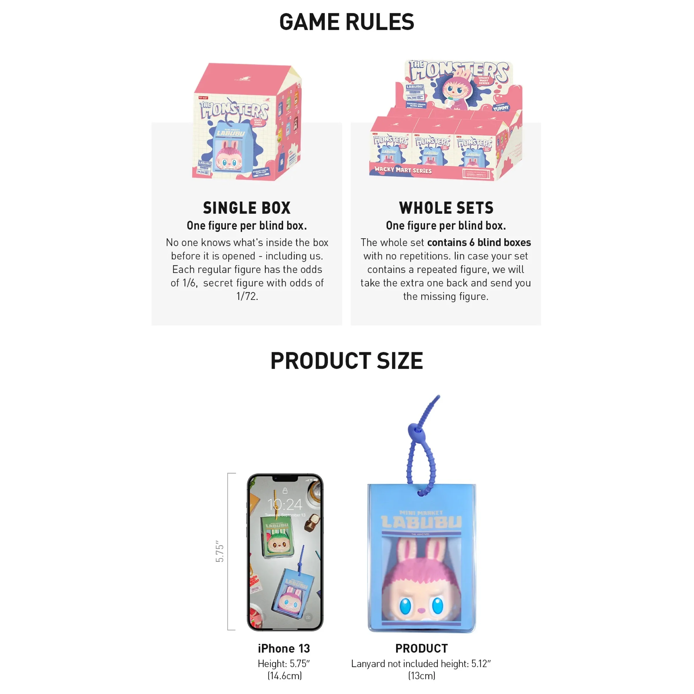 Pop Mart Labubu The Monsters Wacky Mart Series Squishy Charm Blind Box - Image 4