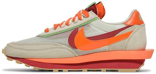 Sacai x Nike LD Waffle CLOT 'Net Orange Blaze' - Image 2