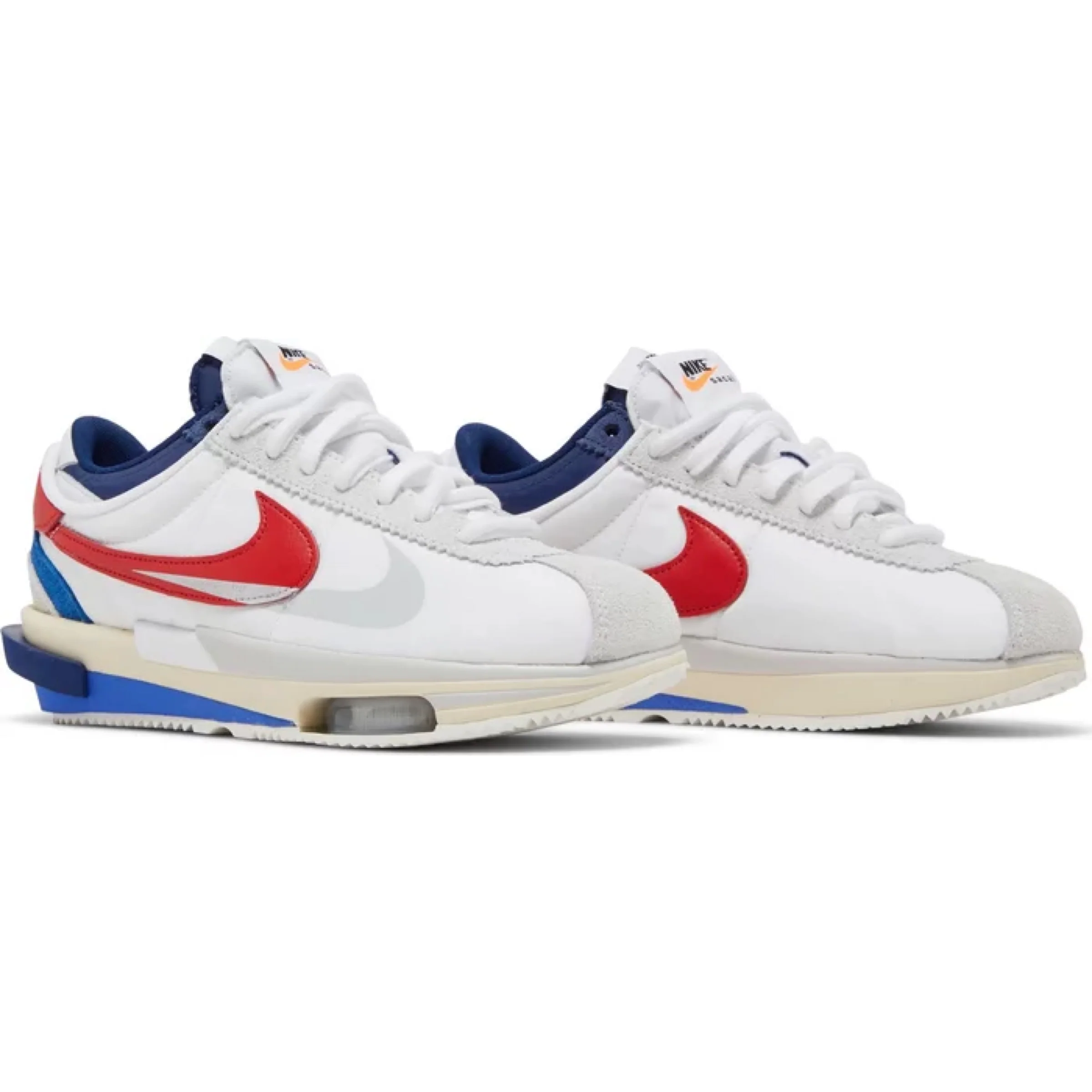 Sacai x Nike Zoom Cortez SP 'White University Red Blue' - Image 5