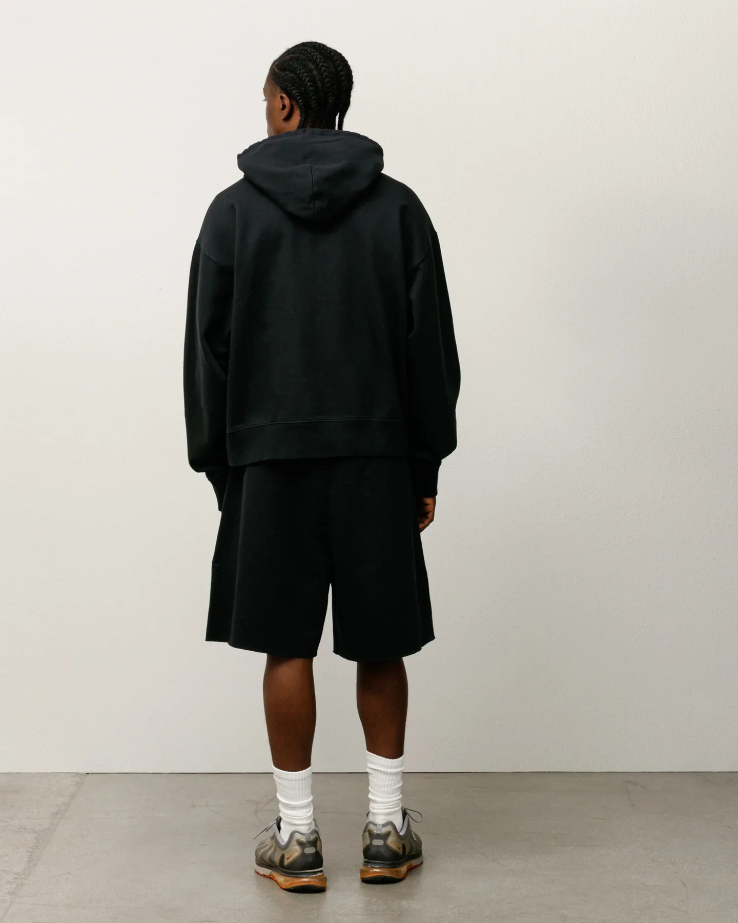 Stussy x Nike Stone Washed Fleece Zip Hoodie - Black (FW25) - Image 4