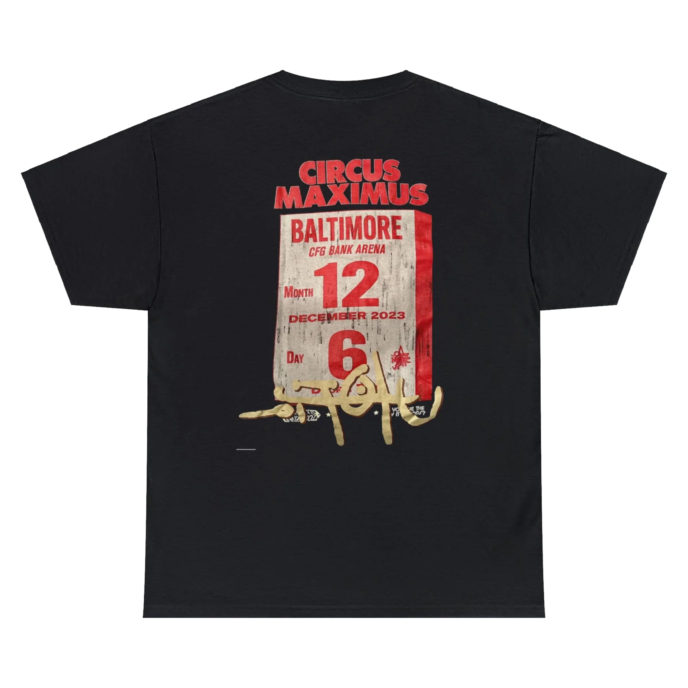 TRAVIS SCOTT - UTOPIA & CIRCUS MAXIMUS BALTIMORE TOUR TEE - BLACK - Image 2