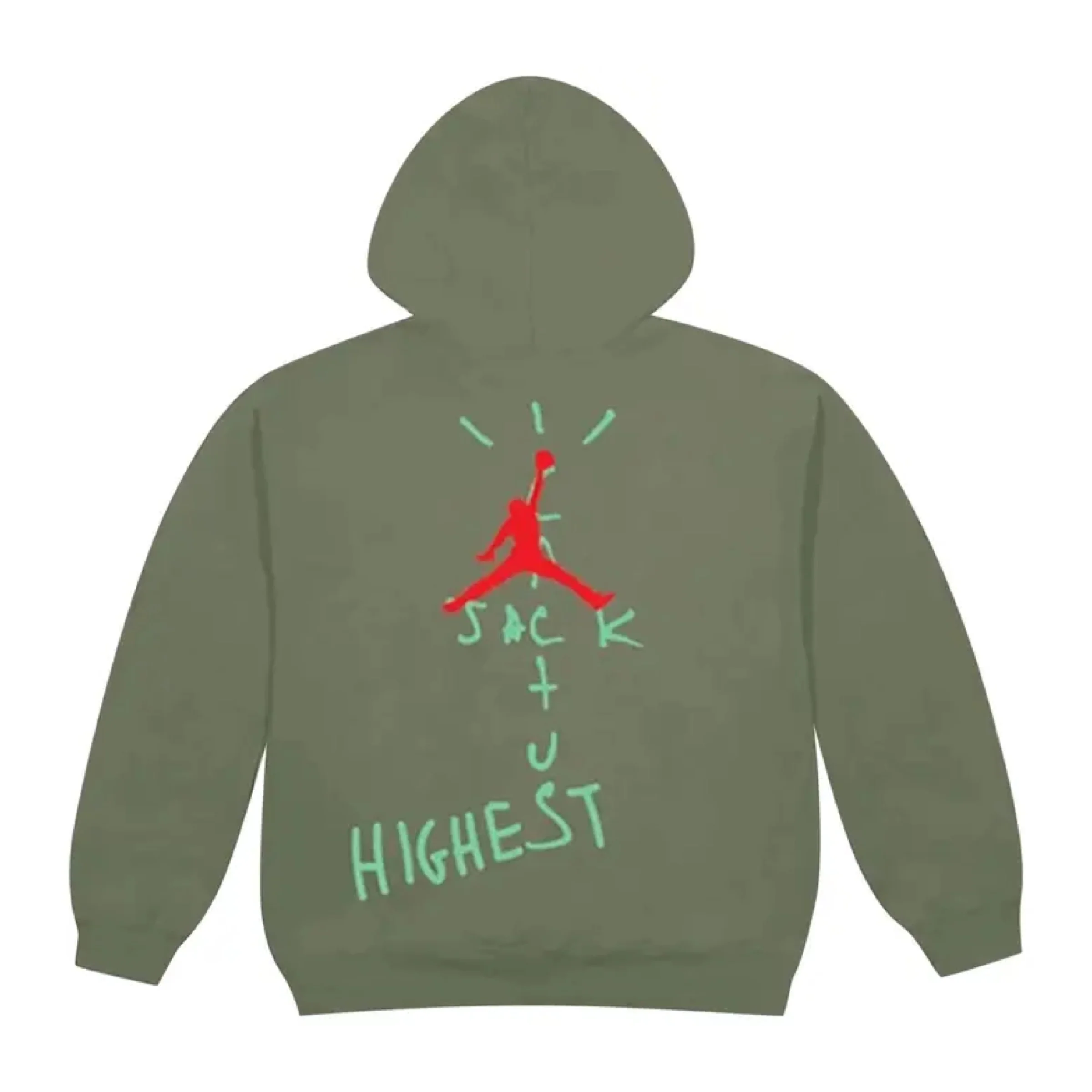 Travis Scott x Jordan Cactus Jack Highest Hoodie - Olive - Image 2