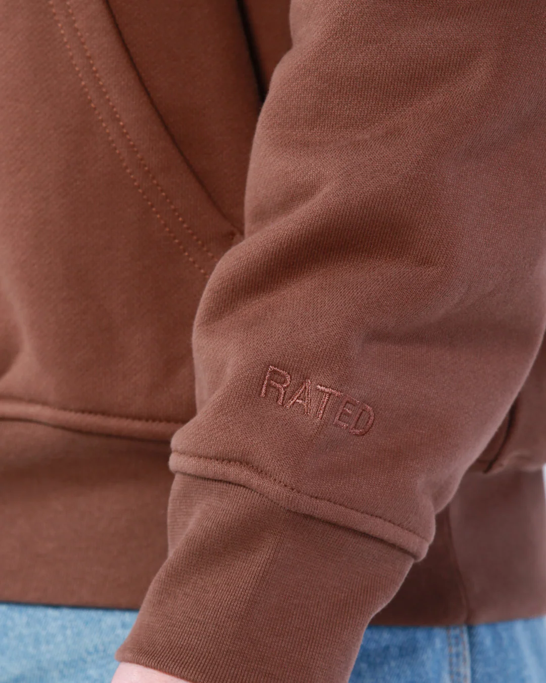 UNDERRATED Classic Logo Hoodie - Brown - Image 10
