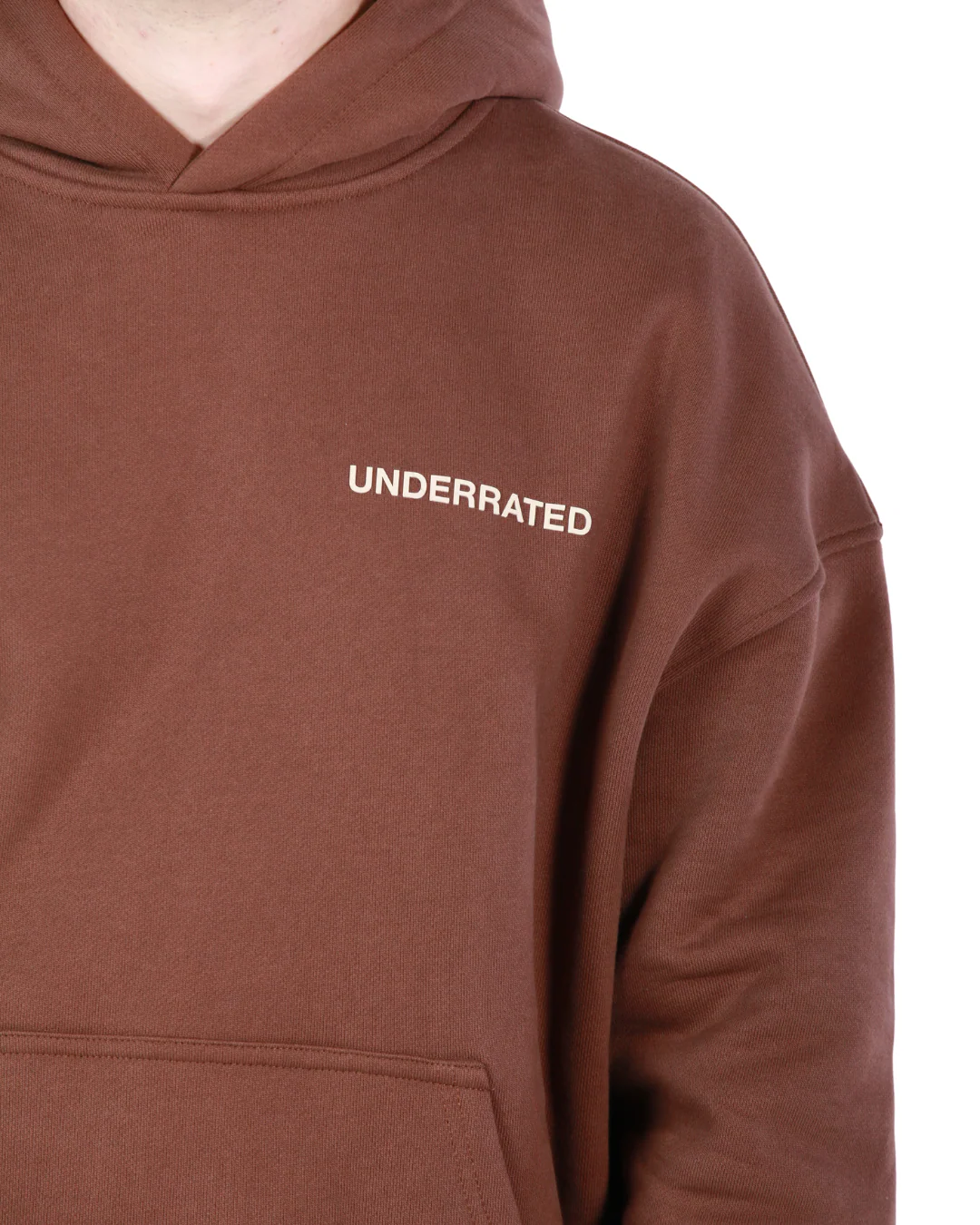 UNDERRATED Classic Logo Hoodie - Brown - Image 8