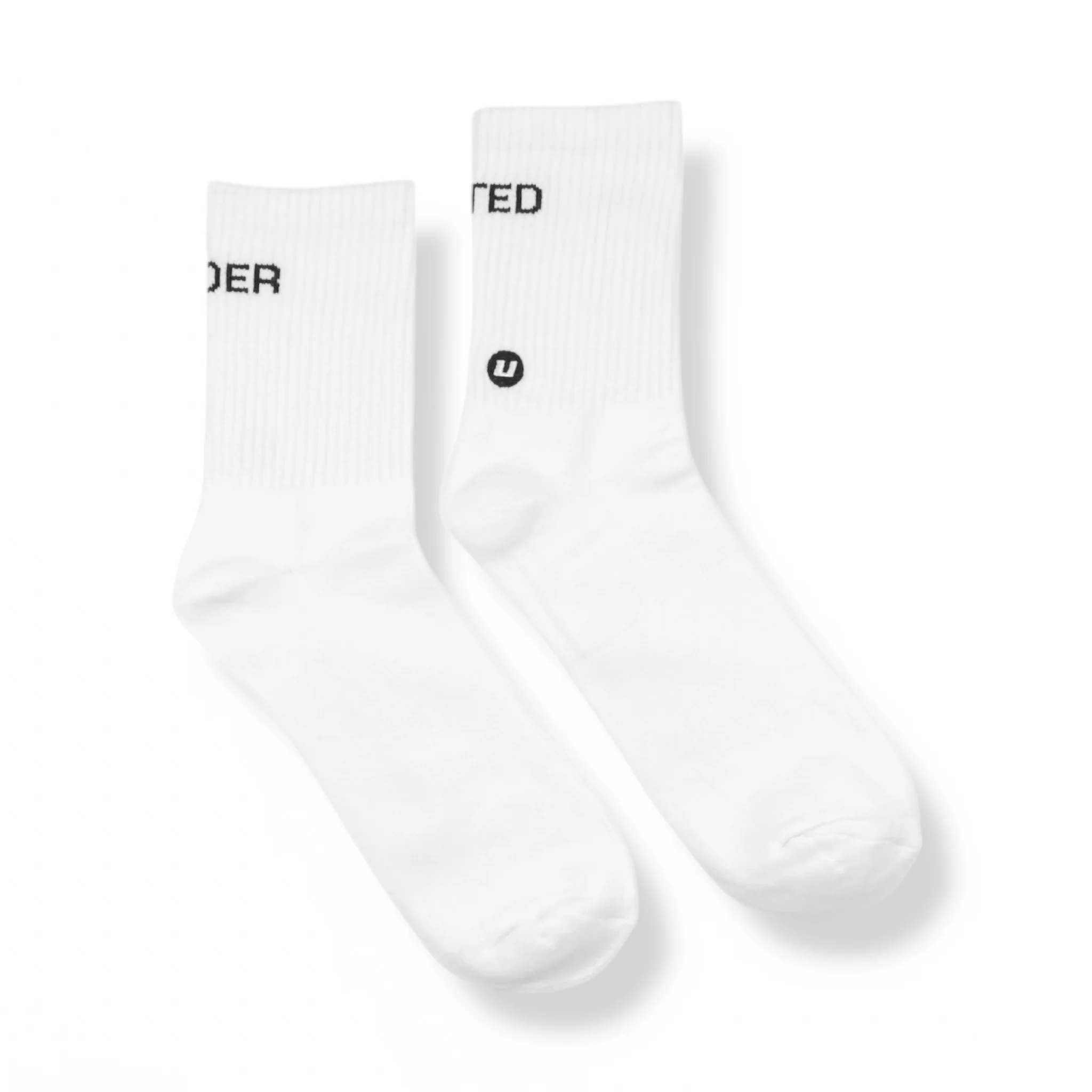 UNDERRATED Crew Socks - White - Image 6