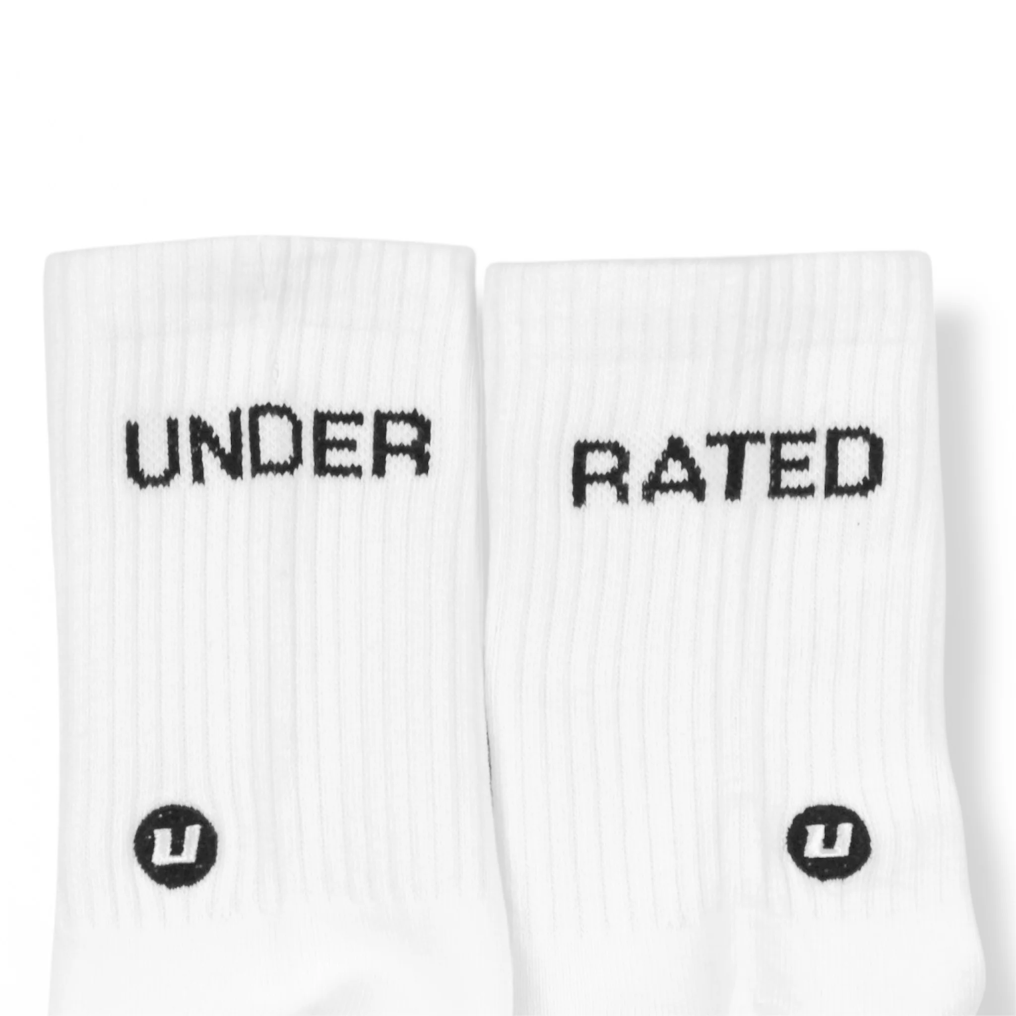 UNDERRATED Crew Socks - White - Image 9