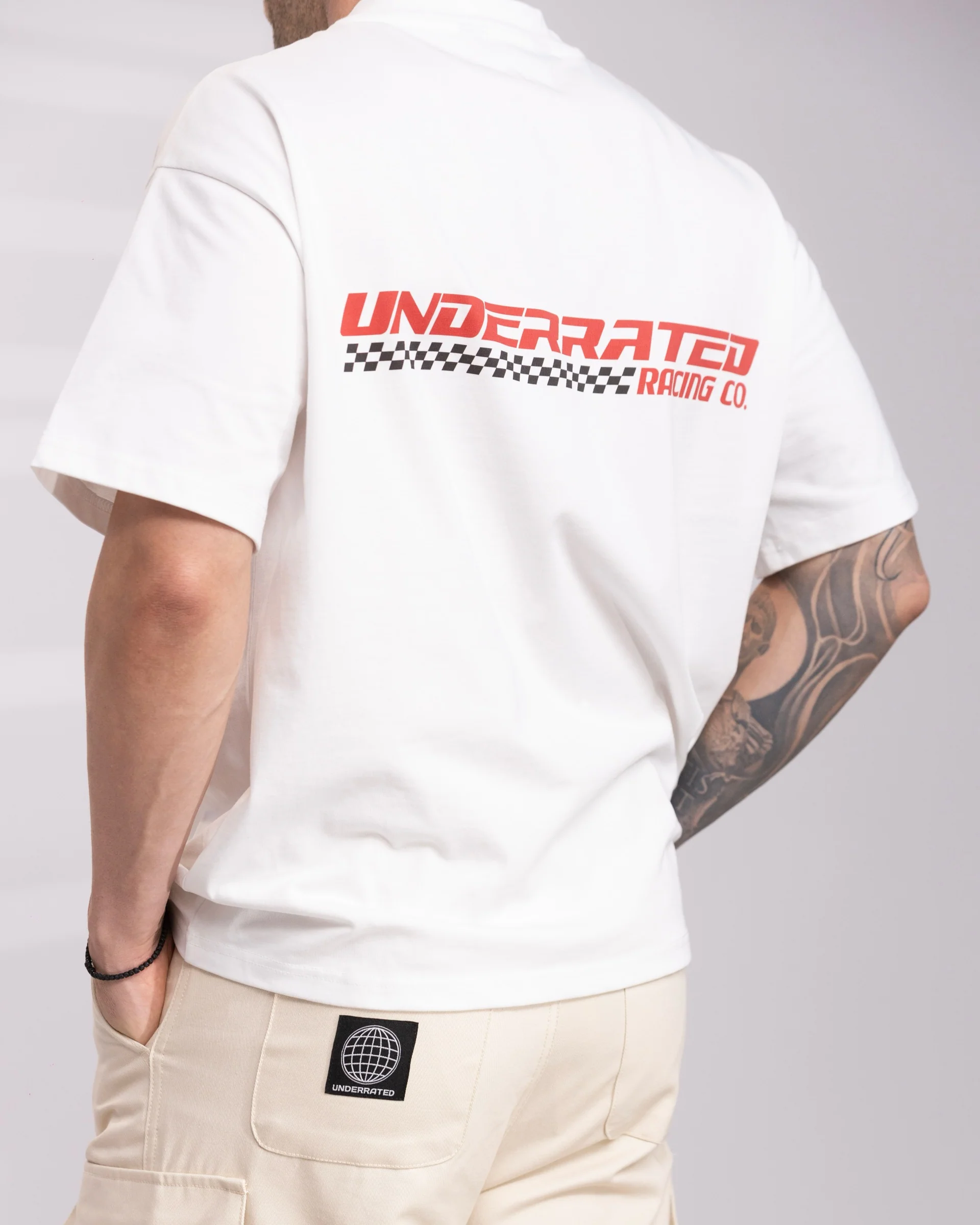 UNDERRATED Racing Co T-Shirt - White - Image 4