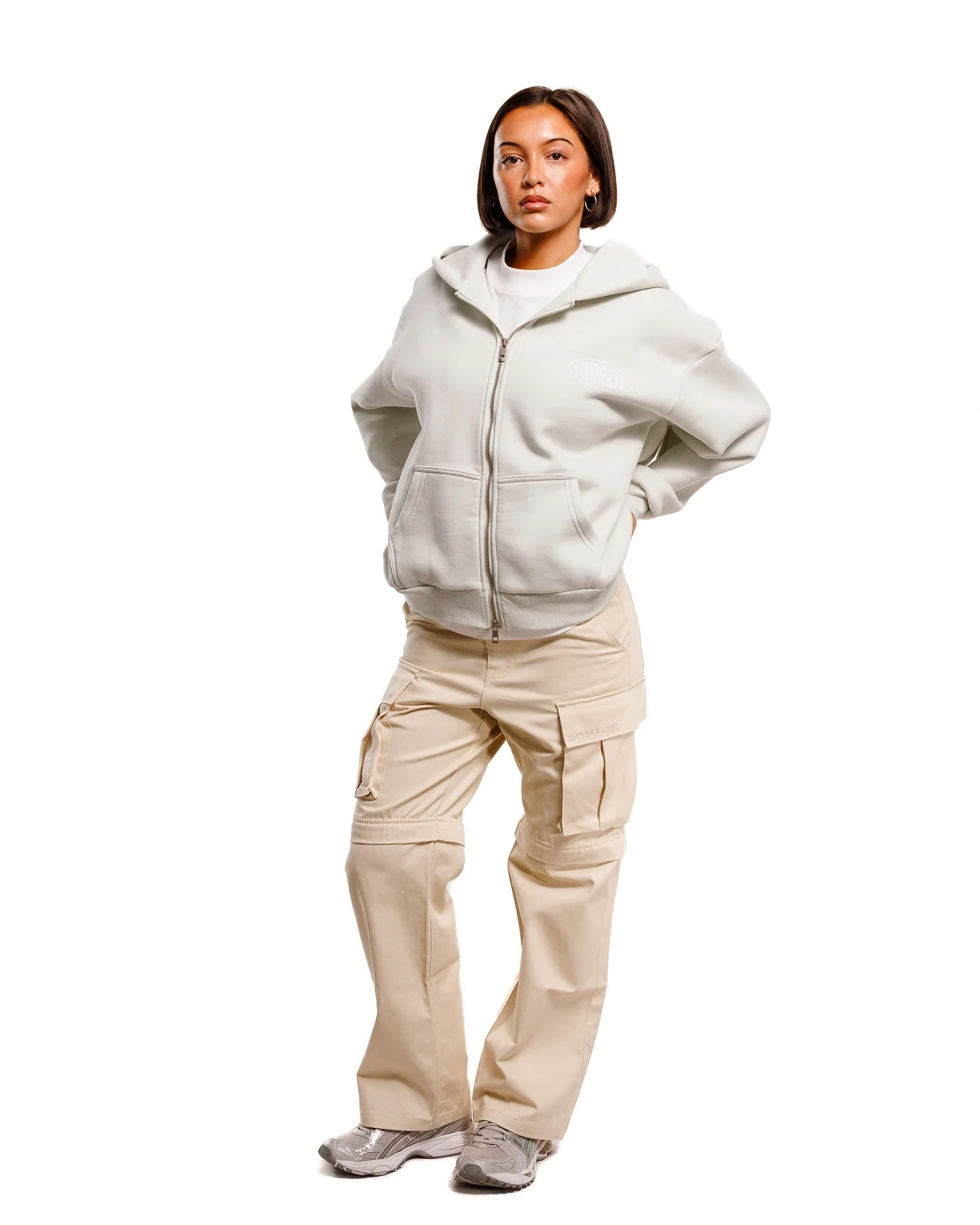 UNDERRATED Zip-Off Cargo Pant - Cream - Image 4